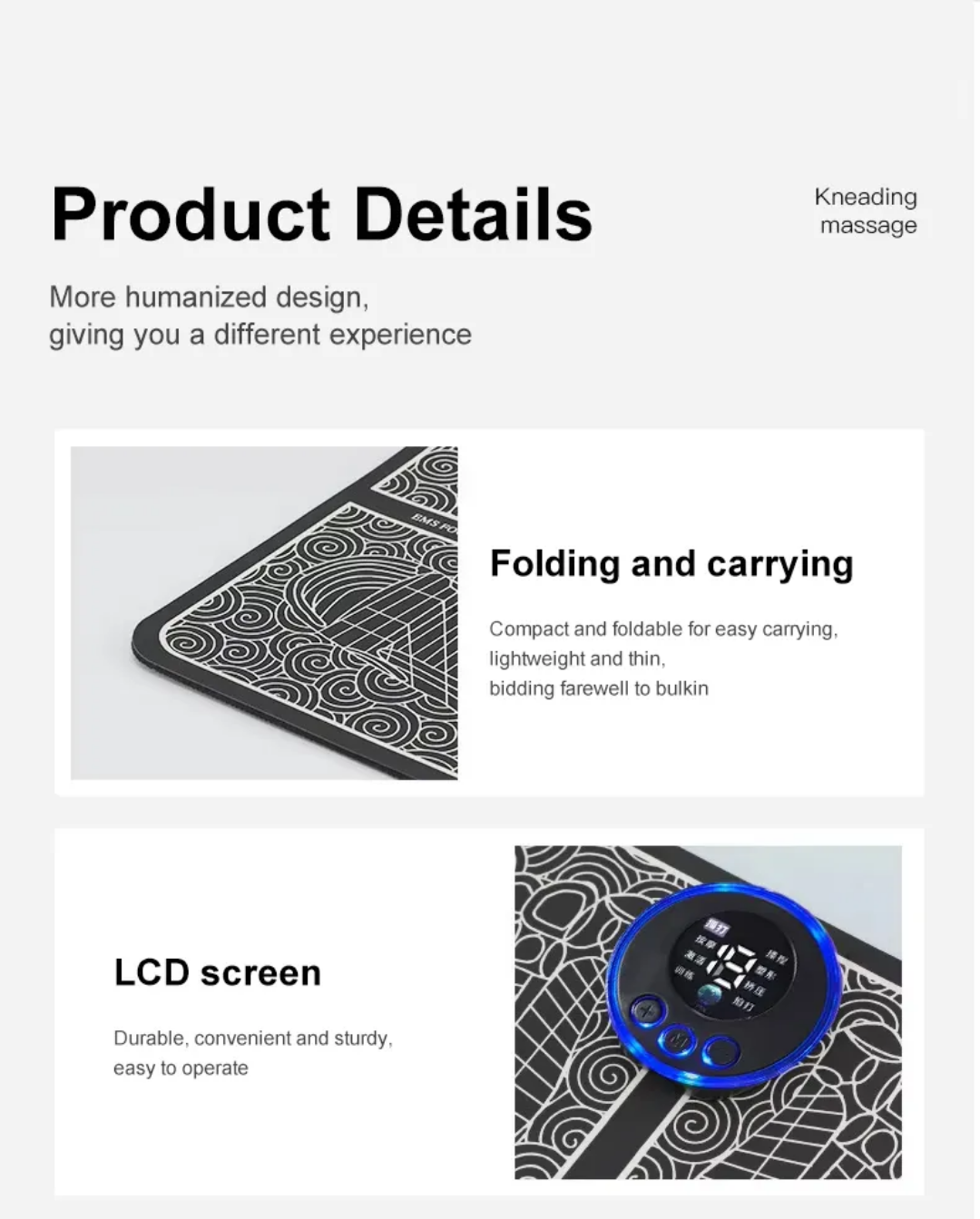 Tapis de Massage EMS avec – Soulagement des Douleurs & Relaxation Totale livraison gratuite partout