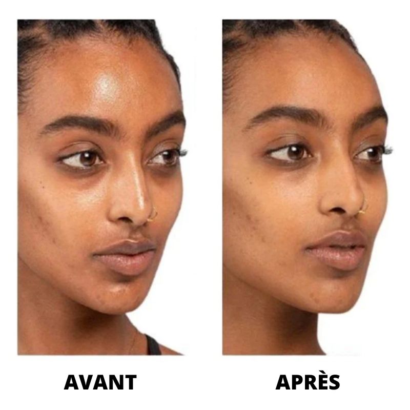 Pierre Volcanique(c 'est pas un fond se teint) Absorbante instantané, Matifiante pour Visage Homme et femme, Anti-Sébum, antibactérienne ,préviens les boutons , rides ,taches Pores dilatés Lavable et réutilisable