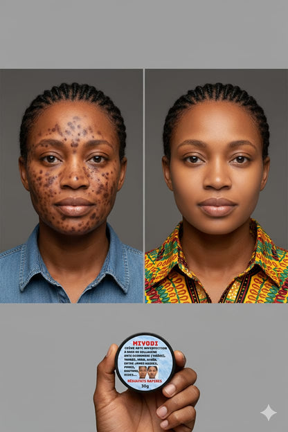 Créme miracle anti imperfections Miyodi (boutons,ride,mami , hyperpigmentation,melasma,entre jambes noirs,fard,acnés,pores dilatés, rougeurs Resultat visible en 7j)tout type de peaux et teint 30g pour homme et femmes