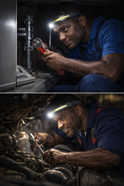 🔦 Lampe Frontale LED avec Détecteur de Mouvement ultra pratique resiste à l eau livraison gratuite partout