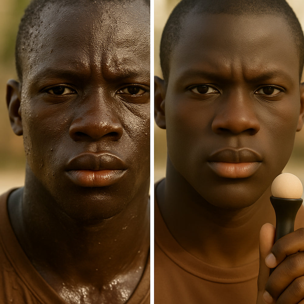 Pierre Volcanique(c 'est pas un fond se teint) Absorbante instantané, Matifiante pour Visage Homme et femme, Anti-Sébum, antibactérienne ,préviens les boutons , rides ,taches Pores dilatés Lavable et réutilisable